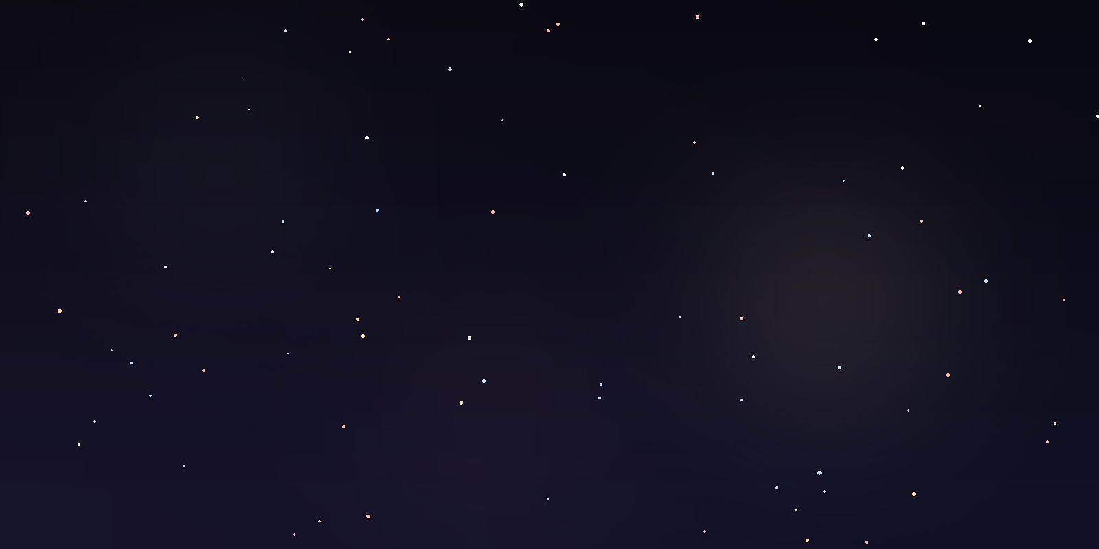 The galactic band and nebulae rendered in Astrarium's deep-space palette